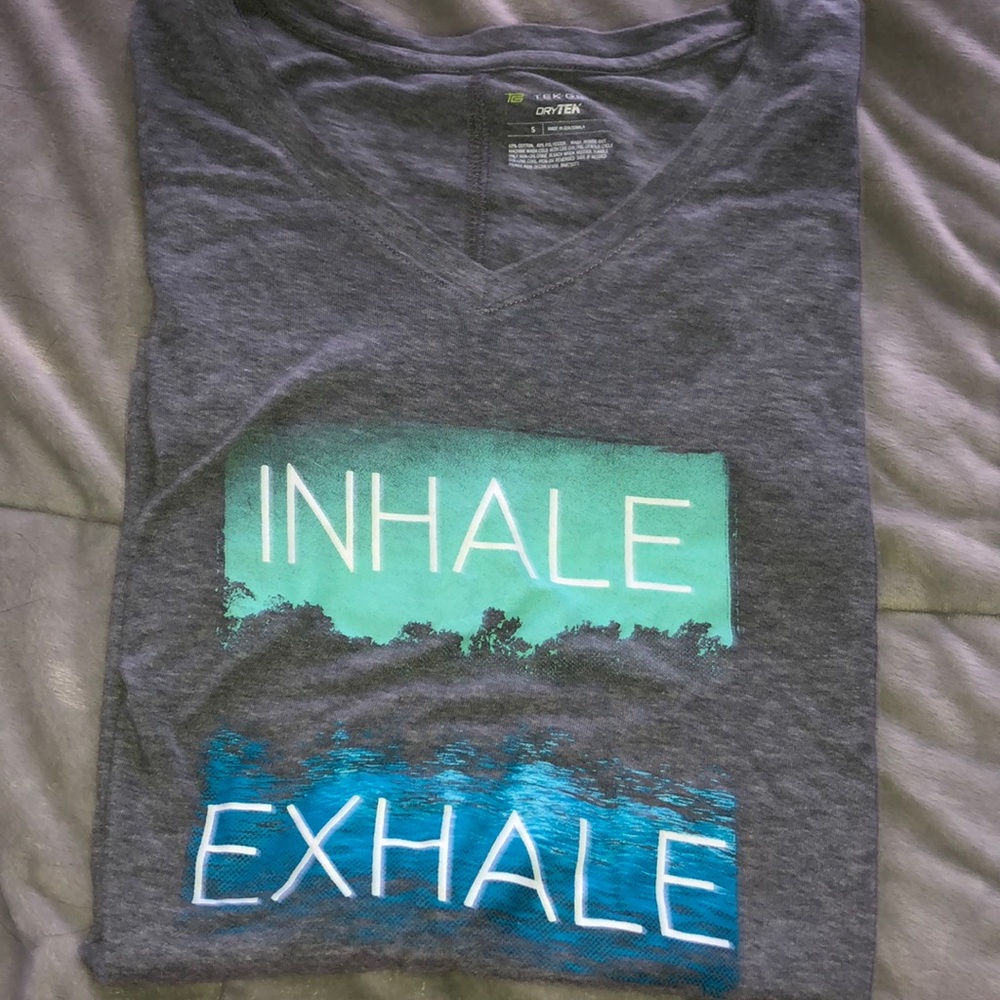 Gray V-neck